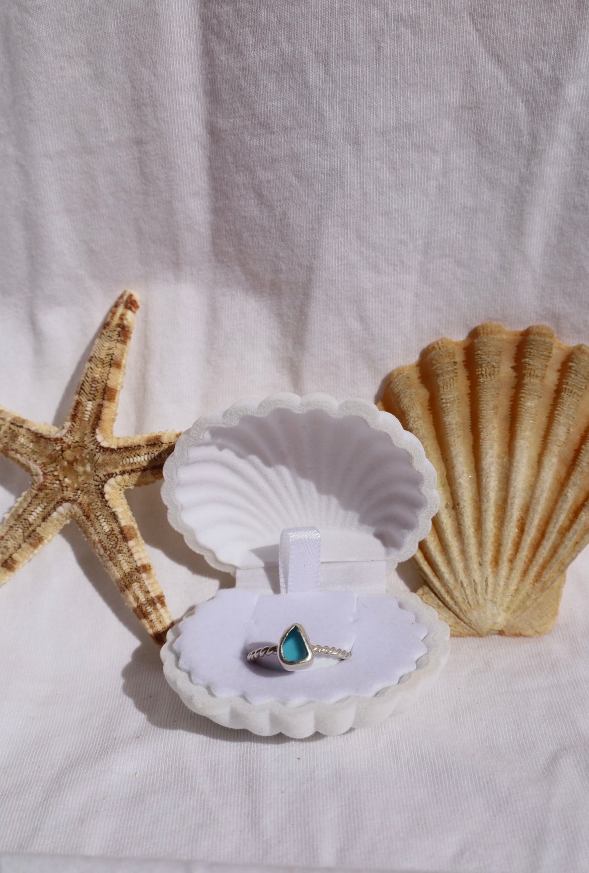 Dainty Sea Glass Ring