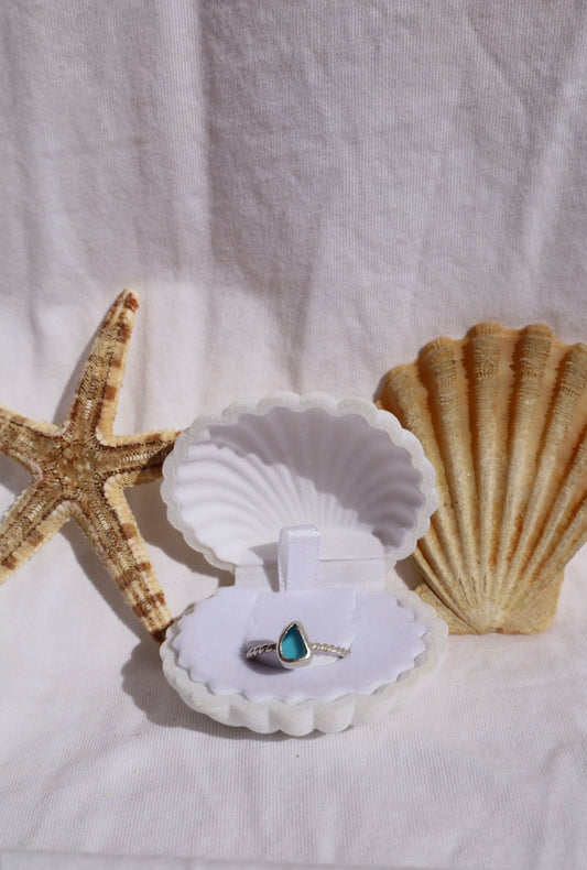 Dainty Sea Glass Ring